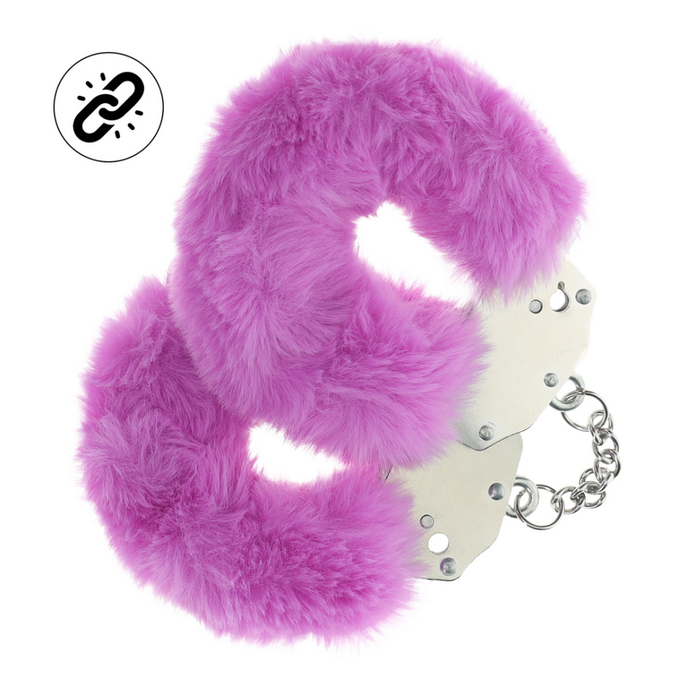 Ouch! by Shots Zware Fluffy Handboeien - Paars afbeelding