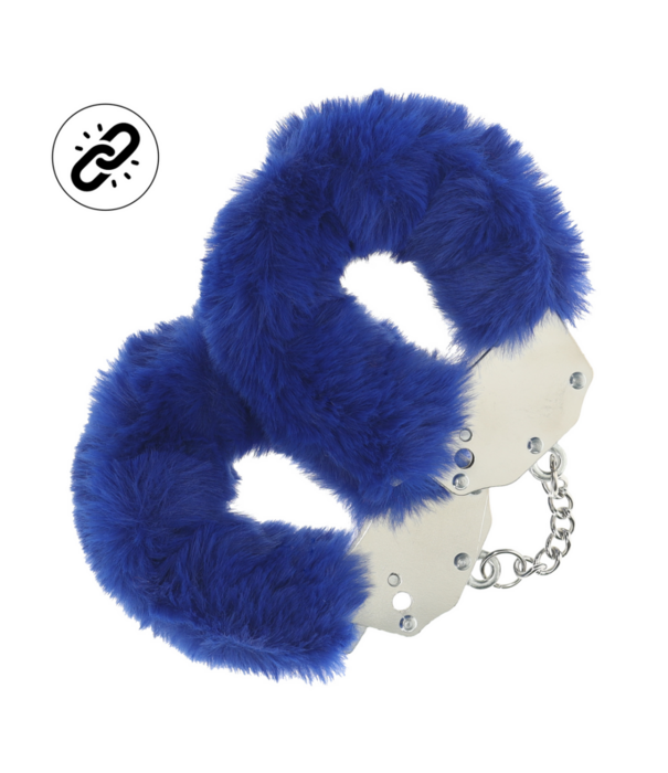 Ouch! by Shots Zware Fluffy Handboeien - Marineblauw