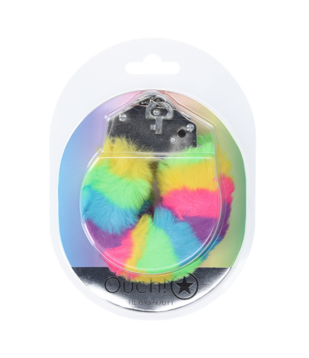 Ouch! by Shots Zware Fluffy Handboeien - Multicolor 1