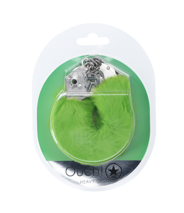Ouch! by Shots Zware Fluffy Handboeien - Groen