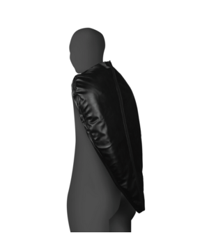 Zip-Up Volledige Arm en Schouder Mouw Beperking - Zwart