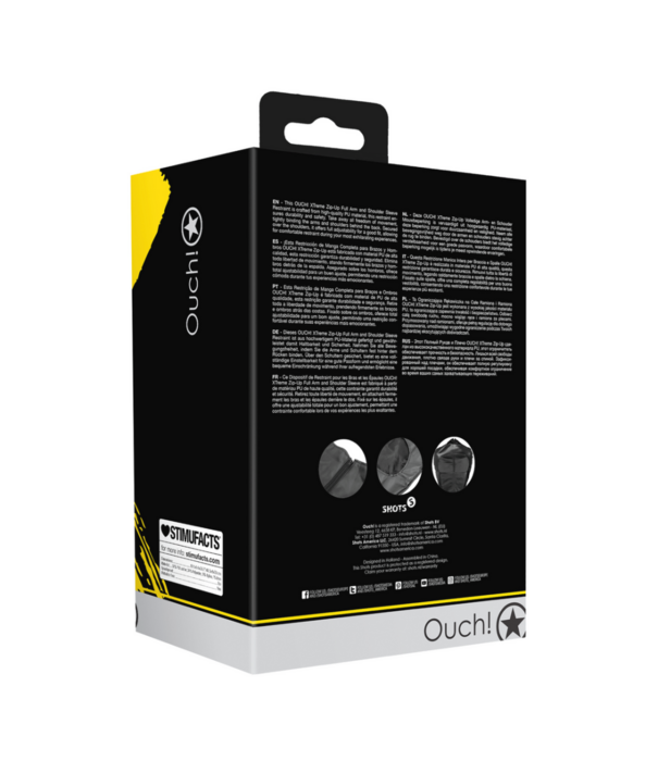 Ouch! by Shots Zip-Up Volledige Arm en Schouder Mouw Beperking - Zwart