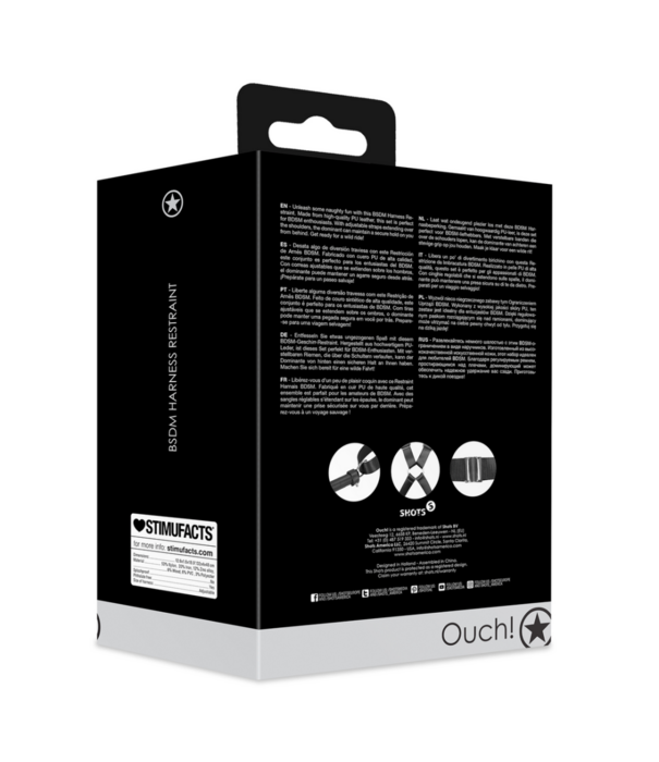 Ouch! by Shots BSDM Harnas Beperking - Zwart