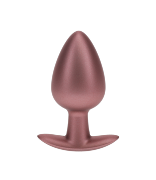 Gladde Siliconen Anale Plug - Groot - 3,5 / 8,9 cm - Roségoud