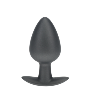 Zachte Siliconen Anale Plug - Groot - 3,5 / 8,9 cm - Gunmetal