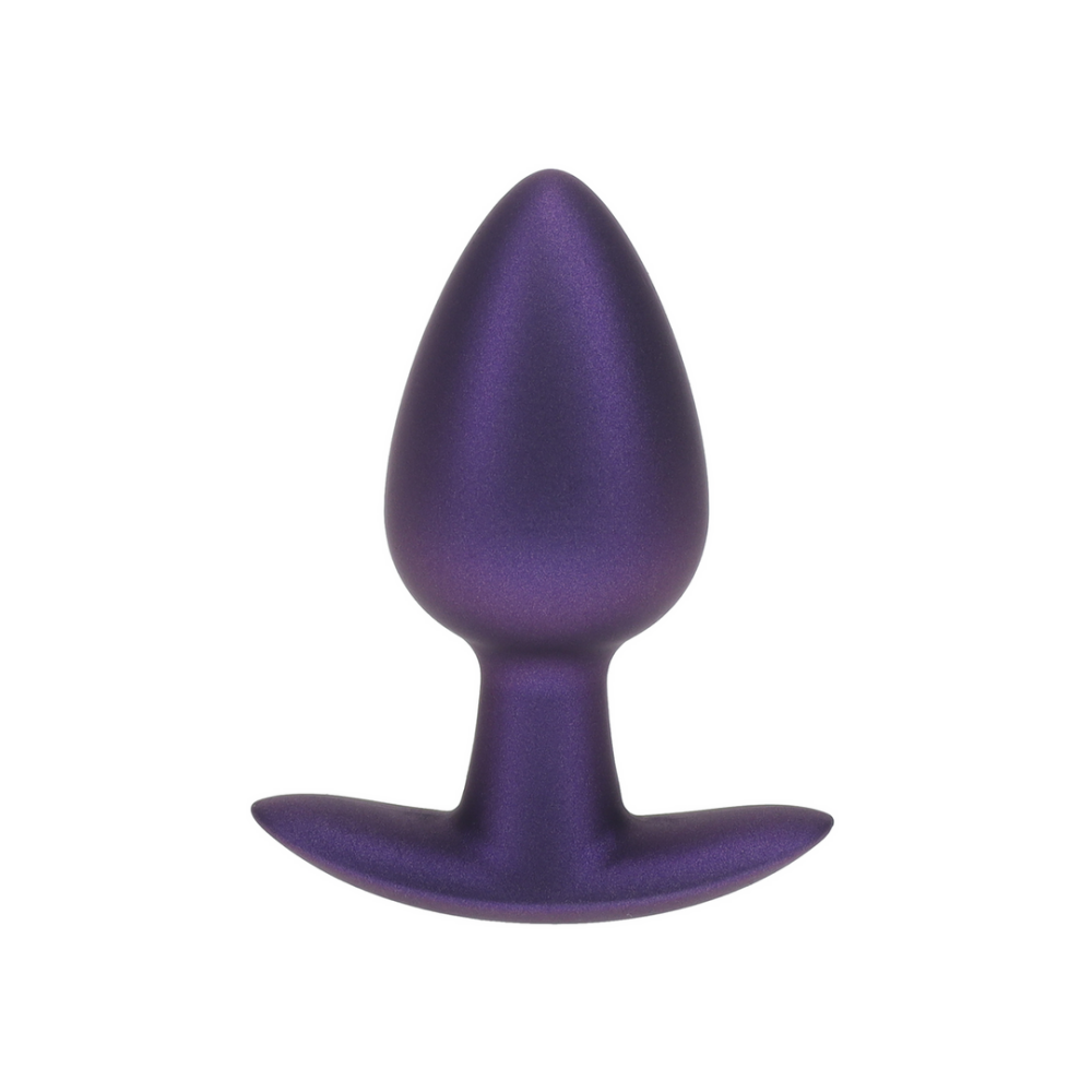 Ouch! by Shots Zachte Siliconen Anale Plug - Medium - 3,1 / 7,9 cm - Metallic Paars afbeelding
