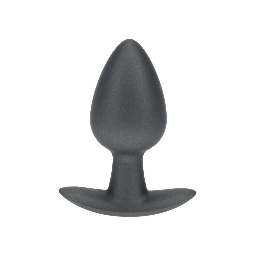 Ouch! by Shots Zachte Siliconen Anale Plug - Medium - 3,1 / 7,9 cm - Gunmetal afbeelding