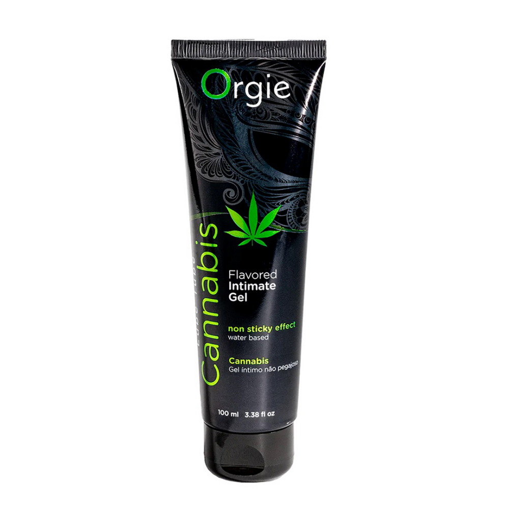 Orgie Lube Tube Cannabis - Waterbased Lubricant - 3 fl oz / 100 ml