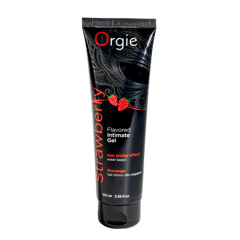 Orgie Lube Tube Aardbei - Waterbased Lubricant - 3 fl oz / 100 ml