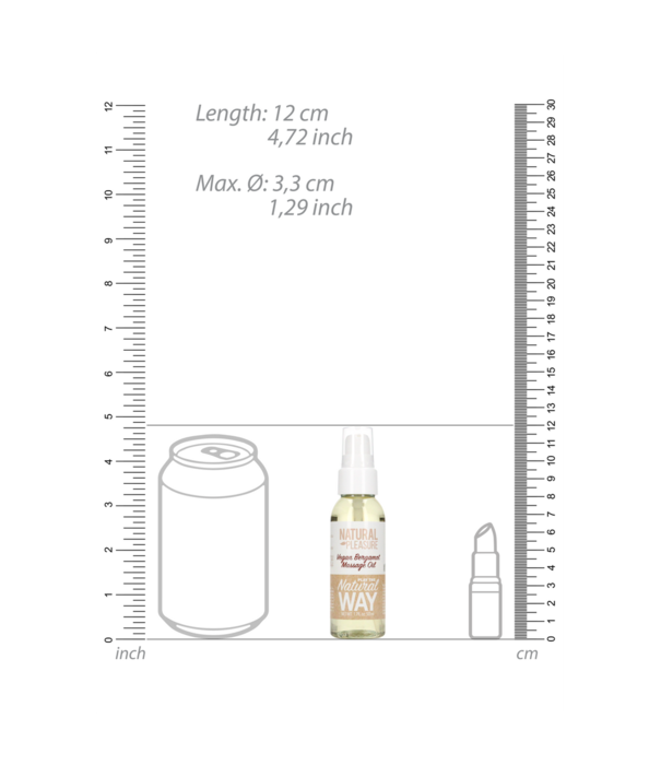 Natural Pleasure by Shots Vegan Bergamot Massageolie - 1,7 fl oz / 50 ml