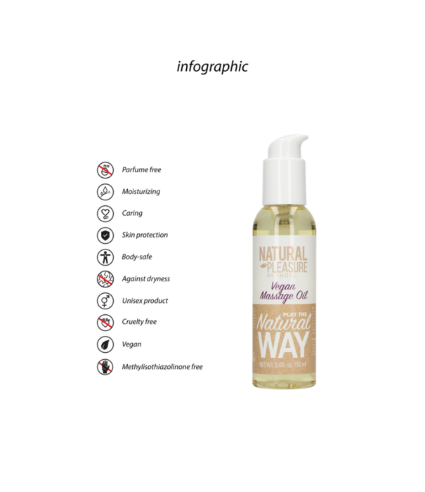Natural Pleasure by Shots Vegan Massage Olie - 5 fl oz / 150 ml