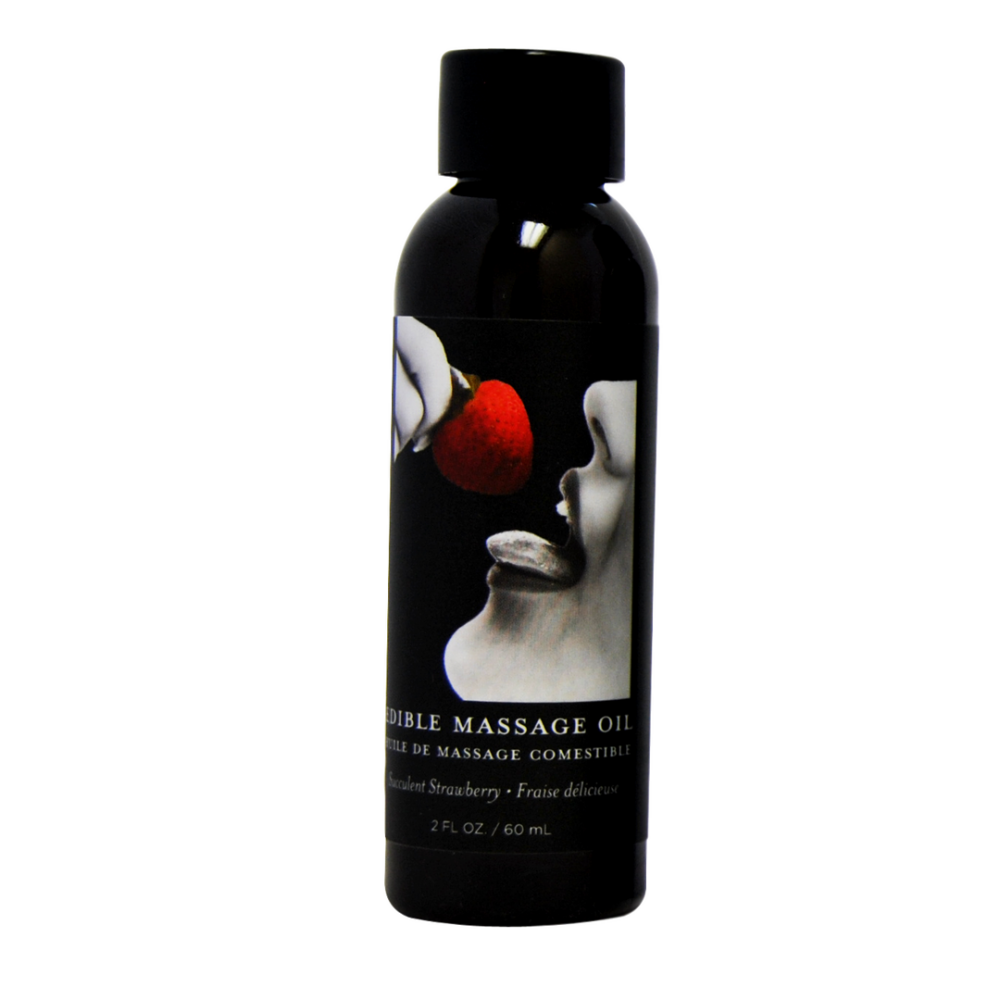Earthly body Aardbei Eetbare Massageolie - 2 fl oz / 60 ml