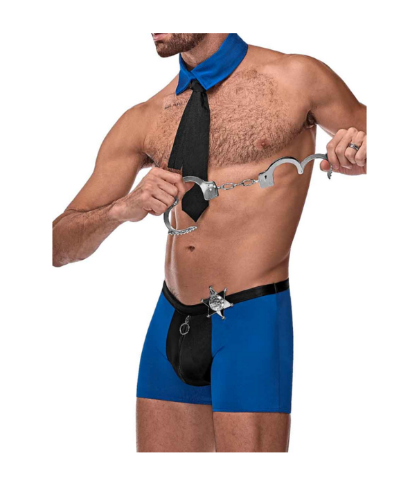 Male Power Officer Frisk-Em Kostuum - S/M