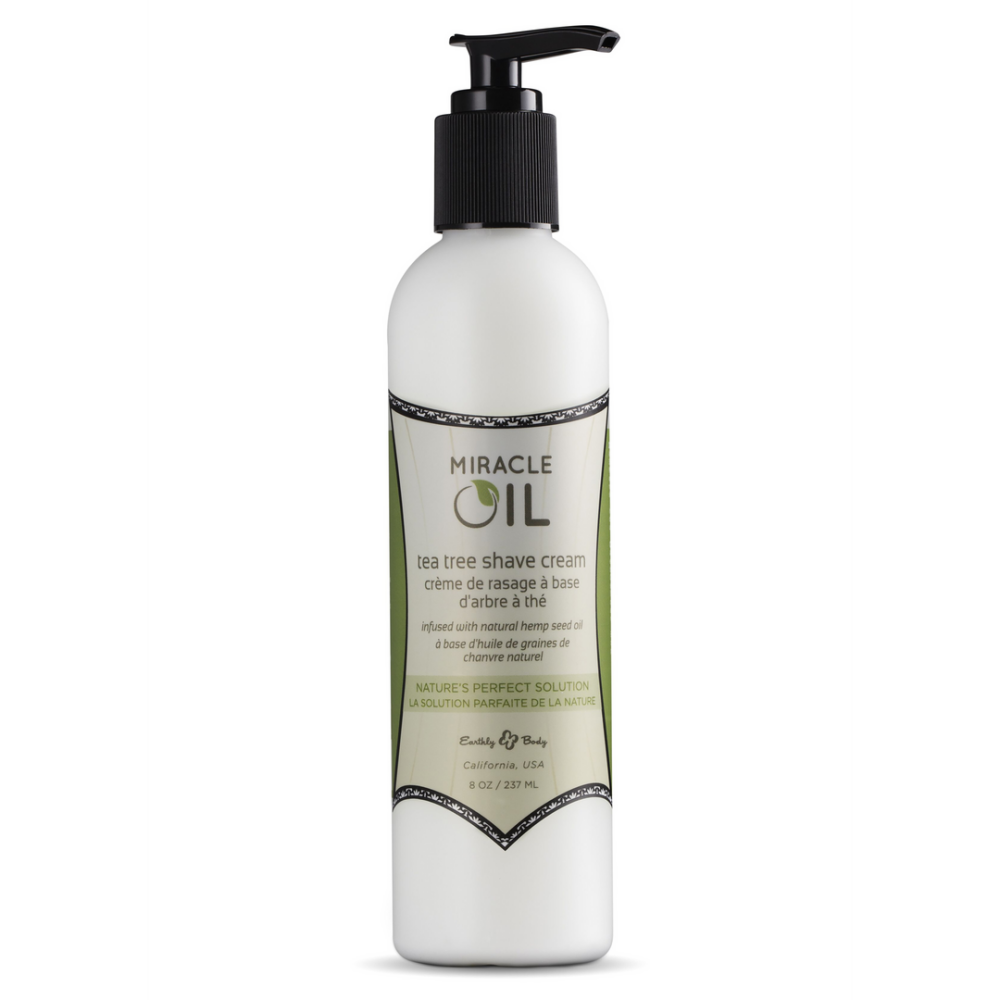 Earthly body Miracle Oil Tea Tree Shaving Cream - 8 fl oz / 237 ml afbeelding