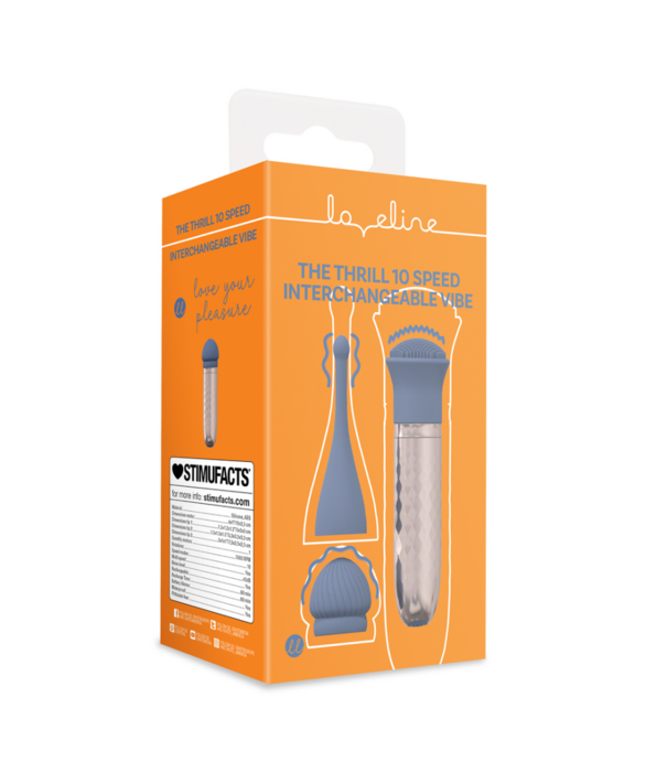 Loveline by Shots Thrill - Verwisselbare Vibrator - Blauw