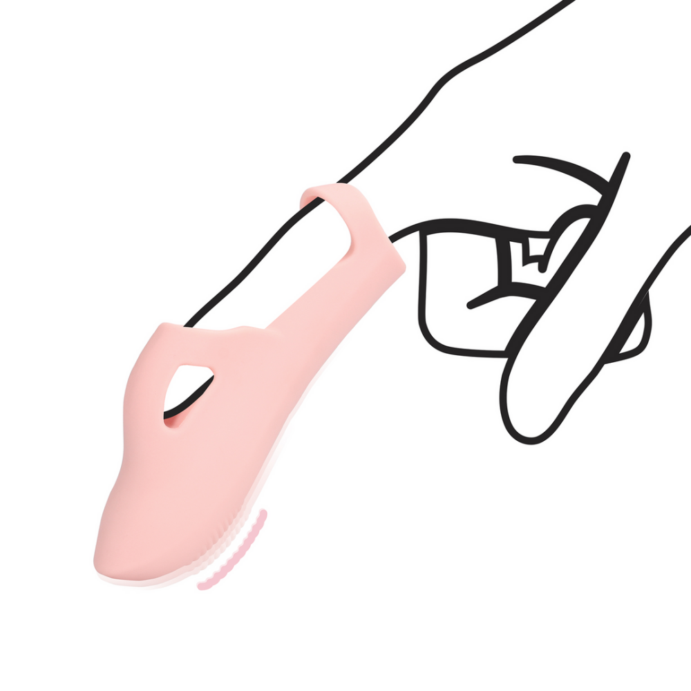 Loveline by Shots Silicone Vinger Vibrator - Touch of Pink afbeelding