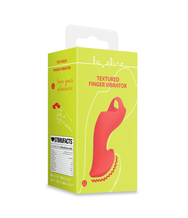 Loveline by Shots Textured Finger Vibrator - Sunrise Red