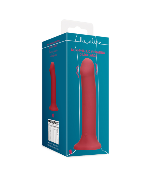 Loveline by Shots Non-Phallic Vibrerende Dildo - Groot - Framboos Rood