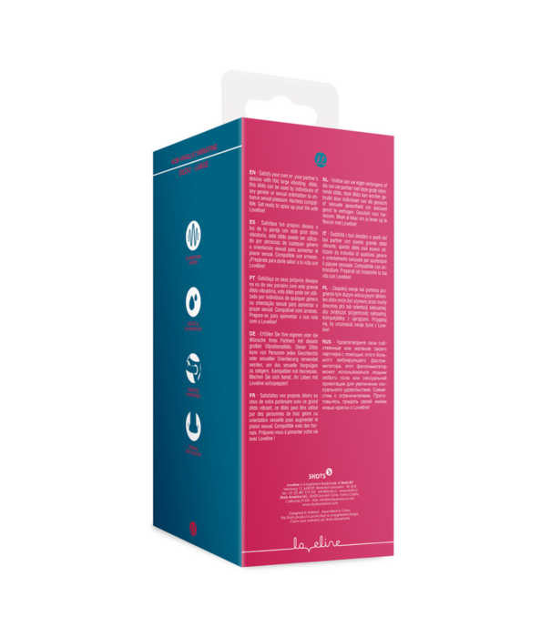 Loveline by Shots Non-Phallic Vibrerende Dildo - Groot - Framboos Rood