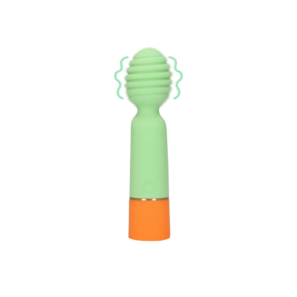 Loveline by Shots Geribbelde Mini Vibrator met USB Oplader - Lente Salie afbeelding