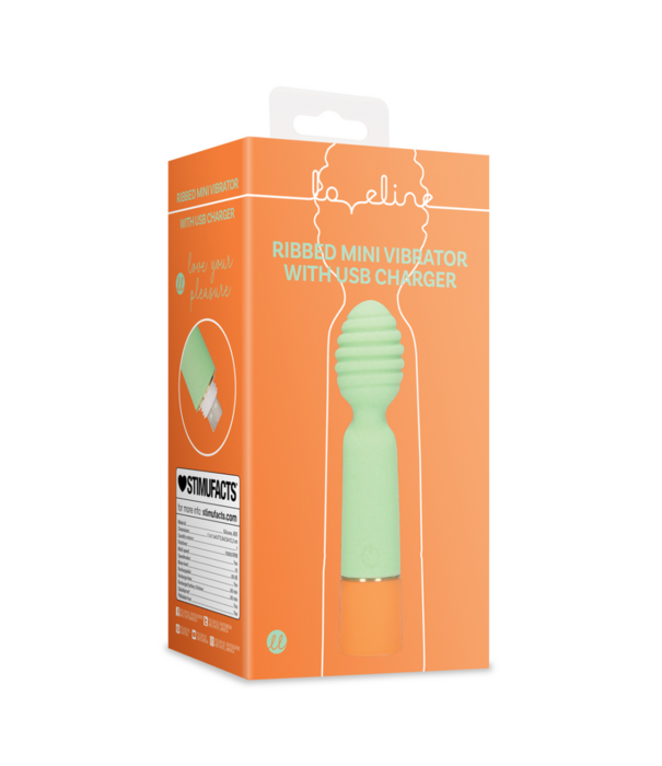 Loveline by Shots Geribbelde Mini Vibrator met USB Oplader - Lente Salie