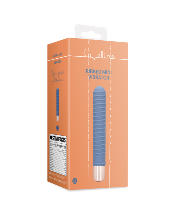 Loveline by Shots Geribbelde Mini Vibrator - Blue Horizon