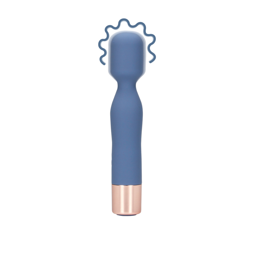 Loveline by Shots Mini Wand Vibrator - Blauwe Horizon afbeelding