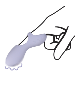 Siliconen Vinger Vibrator - Lavendel