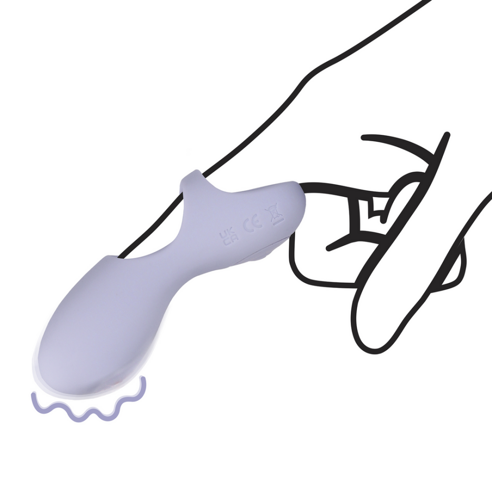 Loveline by Shots Siliconen Vinger Vibrator - Lavendel afbeelding