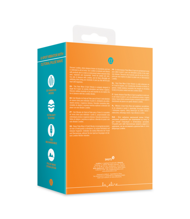 Loveline by Shots G-Spot Vibrator met Clitorale Pulse Wave - Untamed Orange