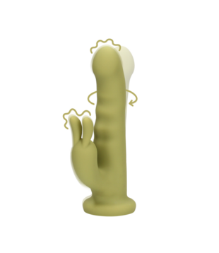 Ultra zachte silicone roterende rabbit vibrator