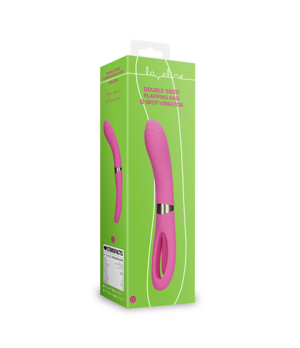 Loveline by Shots Dubbelzijdige flapper en G-Spot vibrator - Uitbundig Roze
