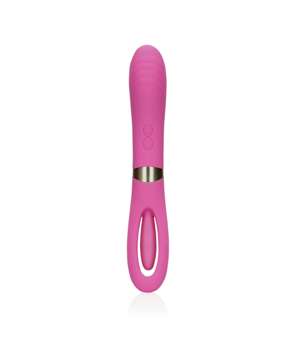 Loveline by Shots Dubbelzijdige flapper en G-Spot vibrator - Uitbundig Roze