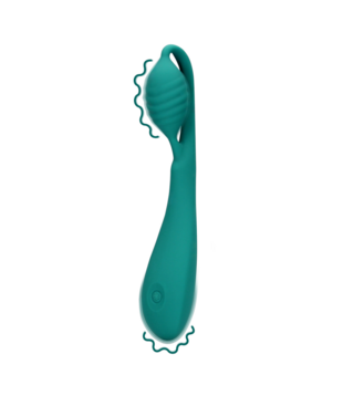 G-Spot Vibrator met Parels - Blauw Groen
