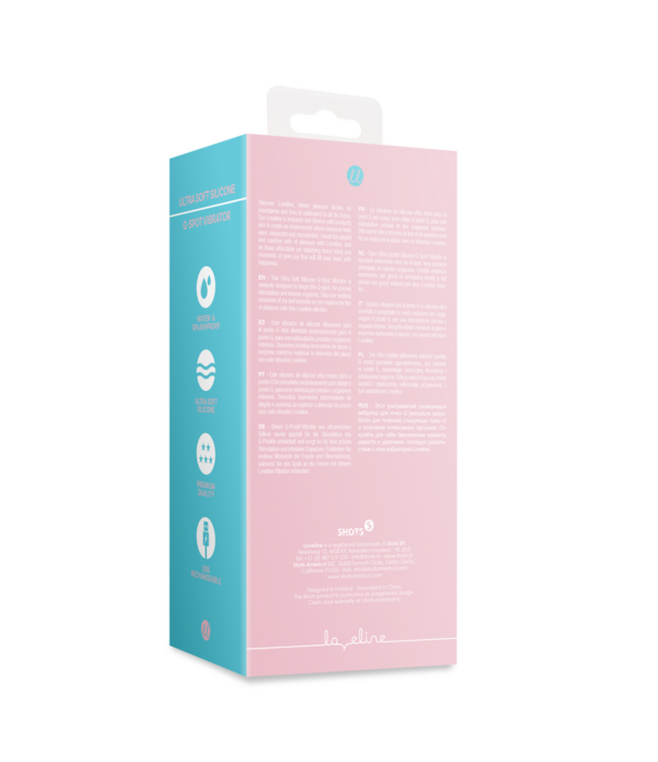 Loveline by Shots Ultra Soft Silicone G-Spot Vibrator - Cherry Chiffon