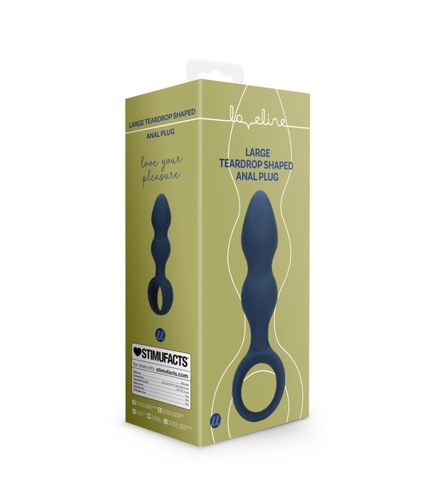 Loveline by Shots Druppelvormige Anale Plug - Groot - Baltisch Blauw