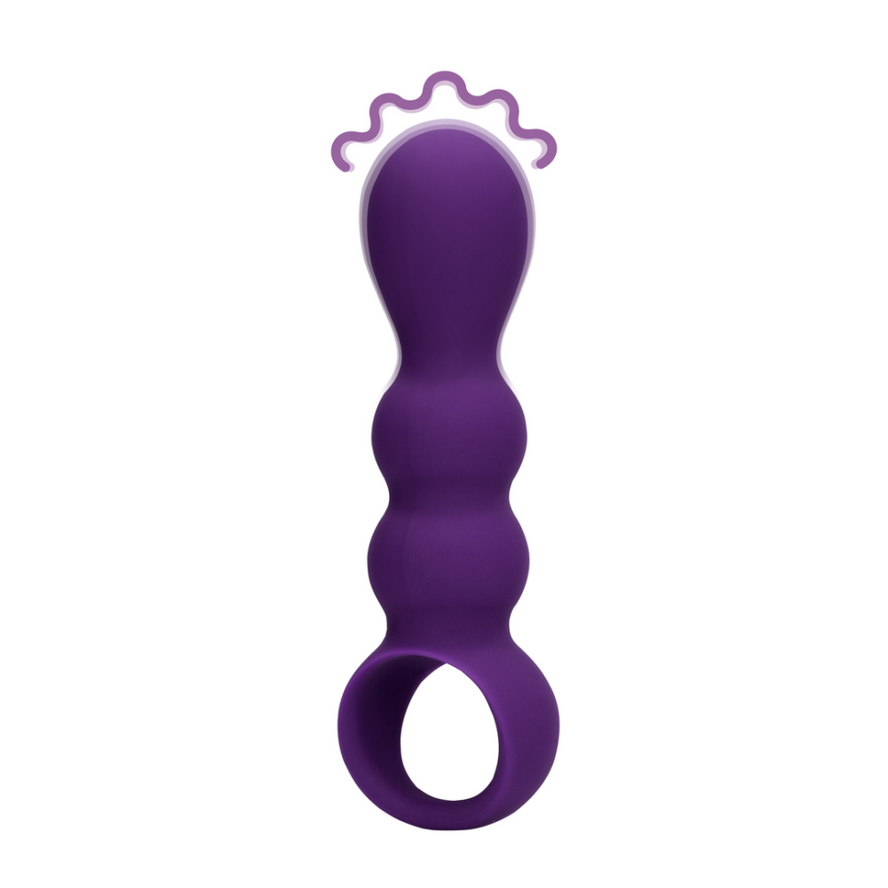 Loveline by Shots Druppelvormige Anaal Vibrator - Helder Paars afbeelding