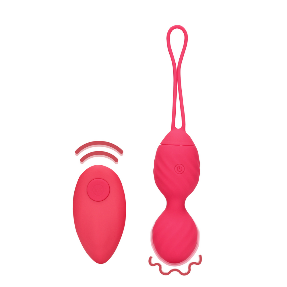 Loveline by Shots Vibrerend Ei met Afstandsbediening - Aardbei Rood afbeelding