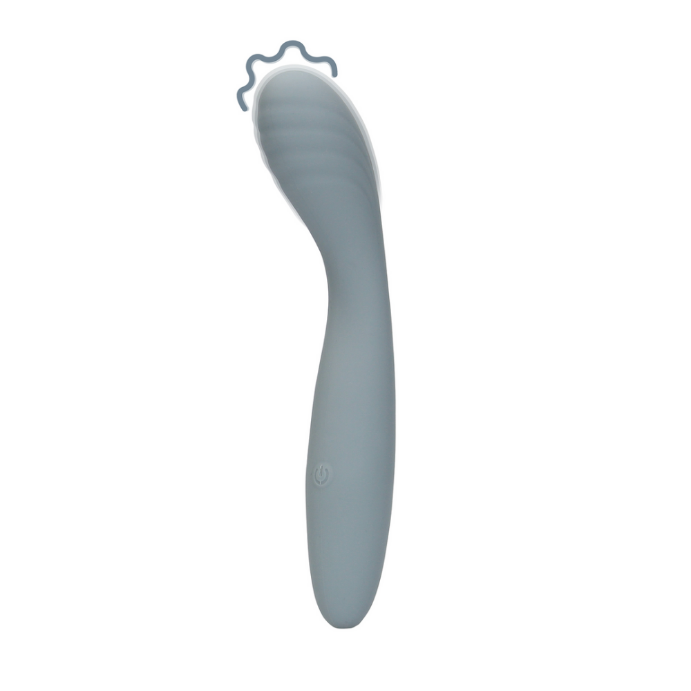 Loveline by Shots Ultra Soft Silicone G-Spot Vibrator - Basalt Grijs afbeelding