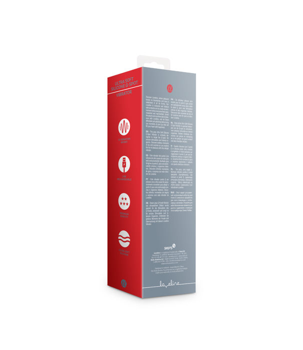 Loveline by Shots Ultra Soft Silicone G-Spot Vibrator - Basalt Grijs