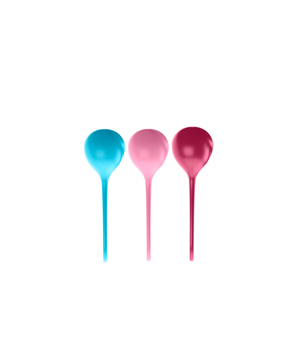 Satisfyer Versterkende Ballen - Kegelballen - 3 Stuks - Turquoise/Rood/Roze