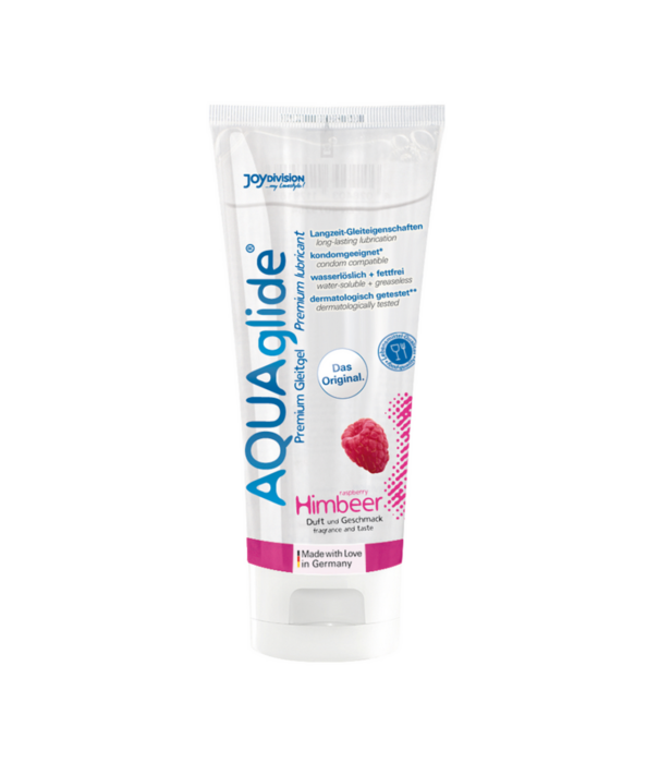 Joydivision AQUAglide Neutral - Gearomatiseerde waterbasis glijmiddel - Framboos - 3 fl oz / 100 ml