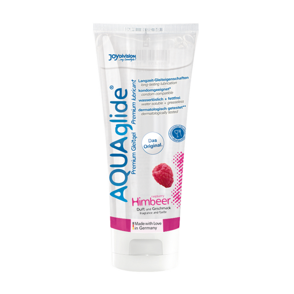 Joydivision AQUAglide Neutral - Gearomatiseerde waterbasis glijmiddel - Framboos - 3 fl oz / 100 ml afbeelding