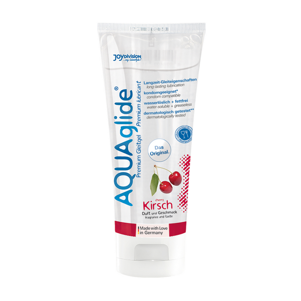 Joydivision AQUAglide Neutral - Gearomatiseerde Waterbasis Glijmiddel - Kers - 3 fl oz / 100 ml afbeelding