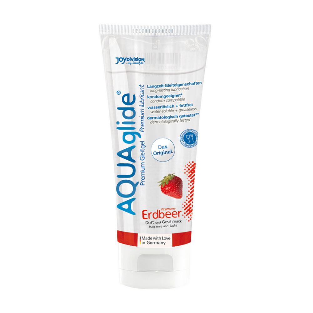 Joydivision AQUAglide Neutral - Geparfumeerde Waterbasis Glijmiddel - Aardbei - 3 fl oz / 100 ml