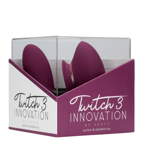 Twitch 3 - Oplaadbare Vibrator en Suction - Bordeaurot