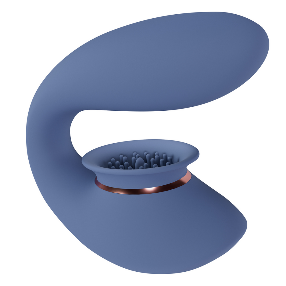 Twitch 3 - Oplaadbare Vibrator en Suction - Blauw/Grijs afbeelding