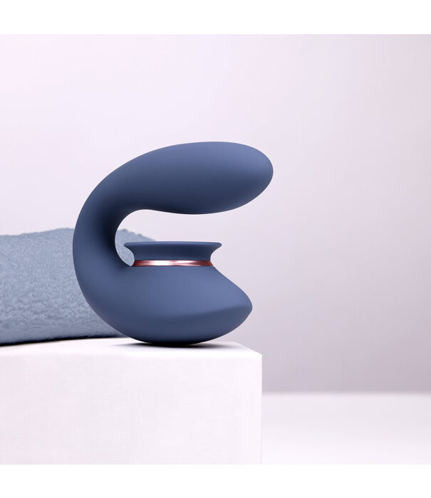 Twitch 3 - Oplaadbare Vibrator en Suction - Blauw/Grijs