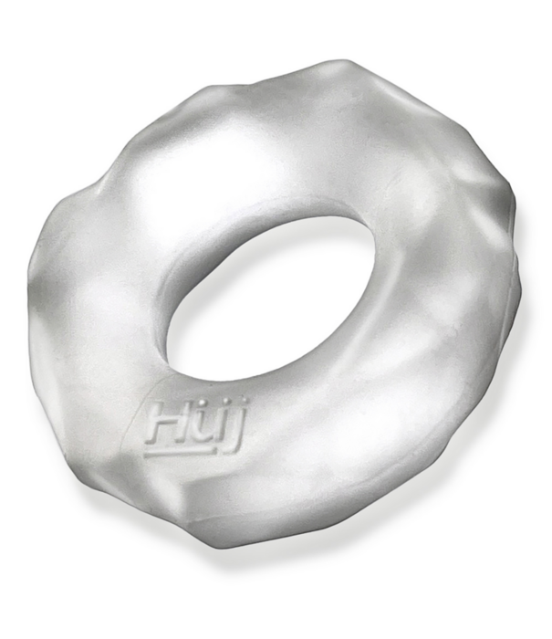 Hunkyjunk Fractal - Tactiele Cockring - Helder IJs