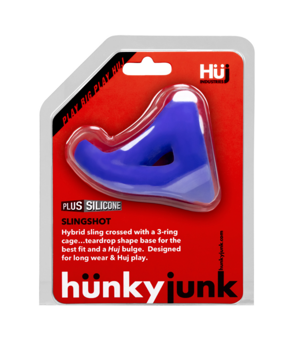 Hunkyjunk Slingshot - 3-Ring Teardrop Sling - Kobalt